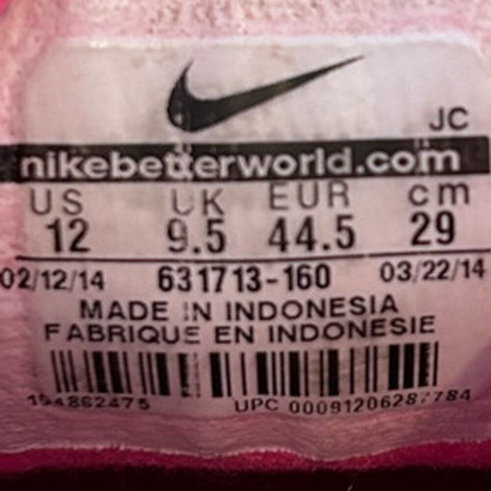Nike - Vapor Court - Running Shoes - White/Pink - Women's - 12 - 631713-160 - Picture 9 of 9